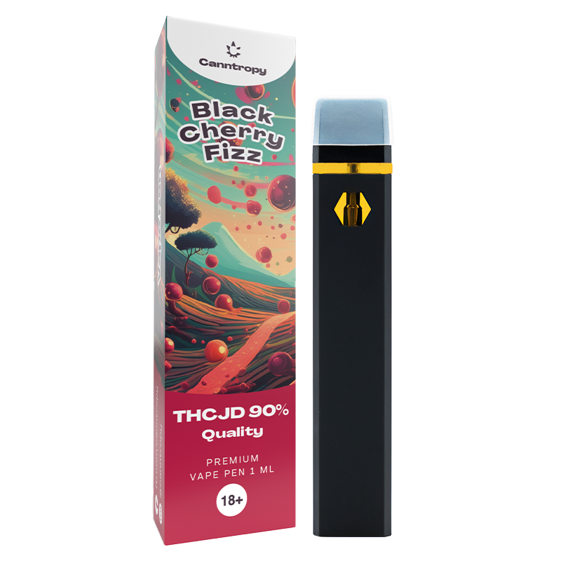 Canntropy THCJD Vape Pen Black Cherry Fizz, THCJD 90% laatu, 1 ml