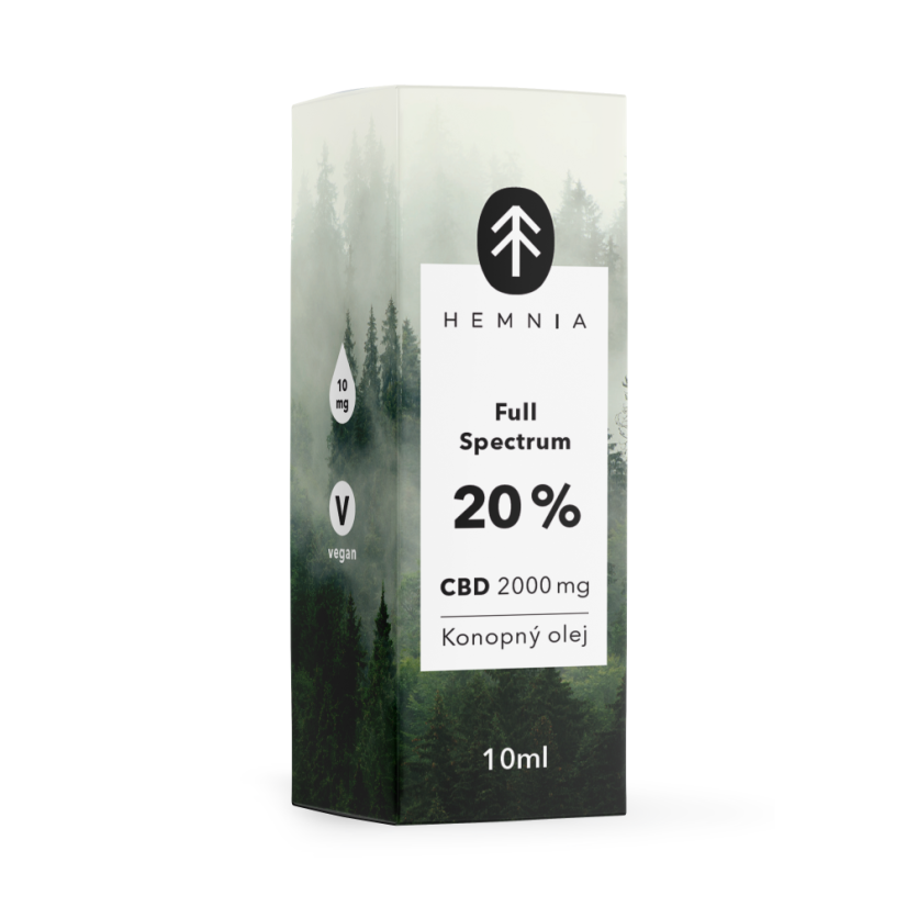 Hemnia Full Spectrum Olejek konopny CBD 20%, 2000 mg, 10 ml