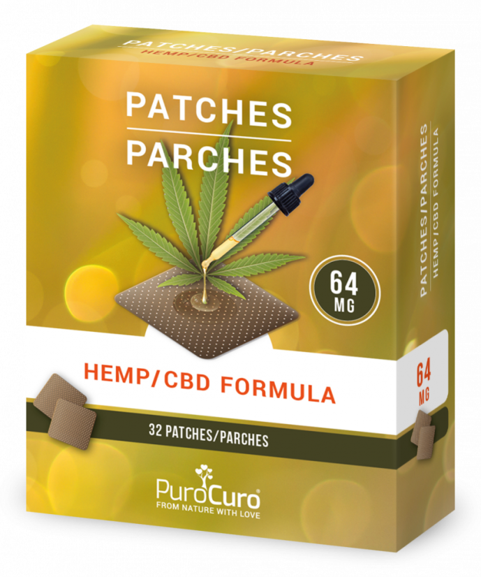 PuroCuro 64 mg Hampun CBD Formula -laastarit, 32 kpl, 2048 mg