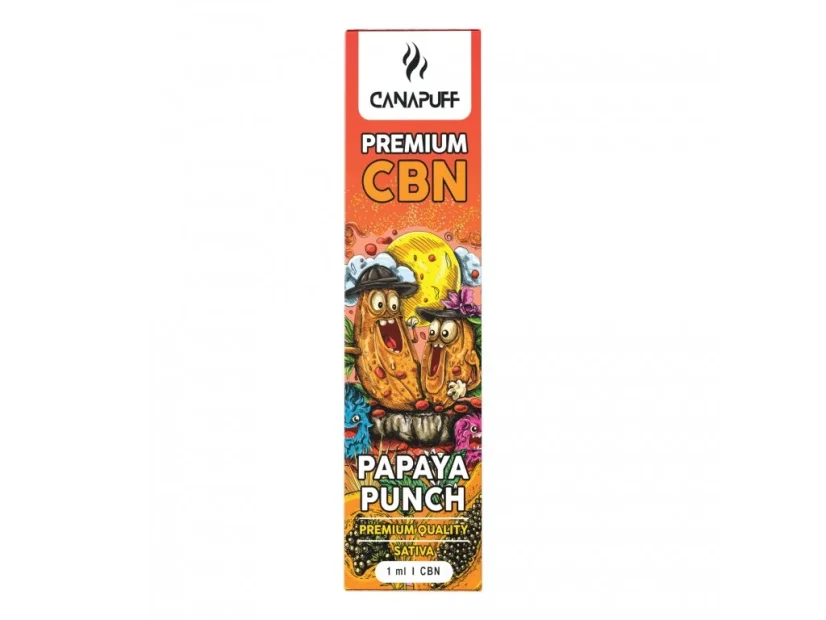 CanaPuff CBN kertakäyttöinen vape Pen PAPAYA PUNCH, CBN 89 %, 1 ml