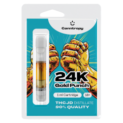 Canntropy THCJD Cartridge 24K Gold Punch, THCJD 90% quality, 1 ml