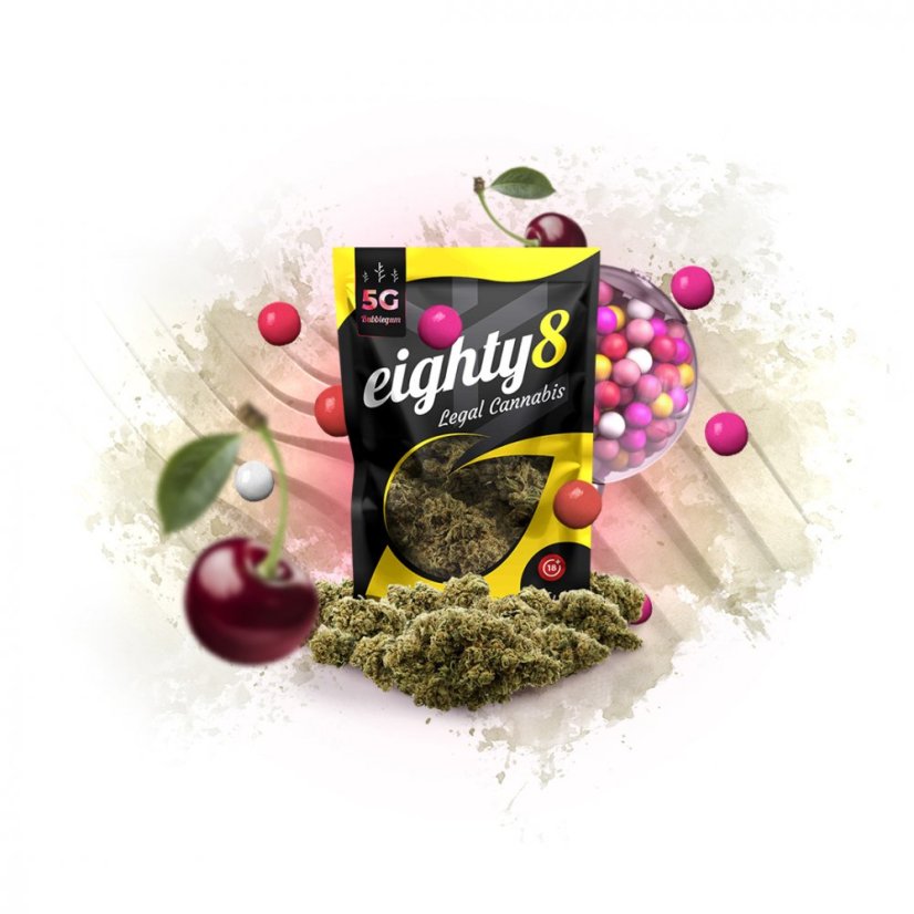 Eighty8 Bubblegum CBD Hampun kukka - 1-25 grammaa