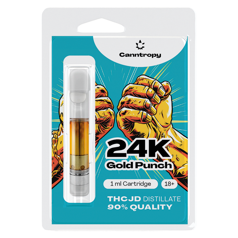 Canntropy THCJD Cartridge 24K Gold Punch, THCJD 90% quality, 1 ml