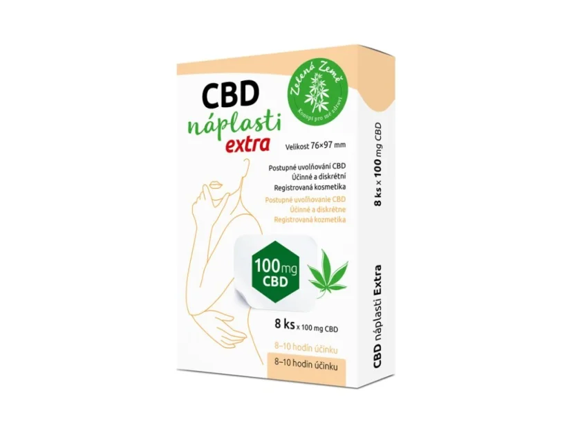 Zelena Zeme CBD-laastarit Extra 8 kpl