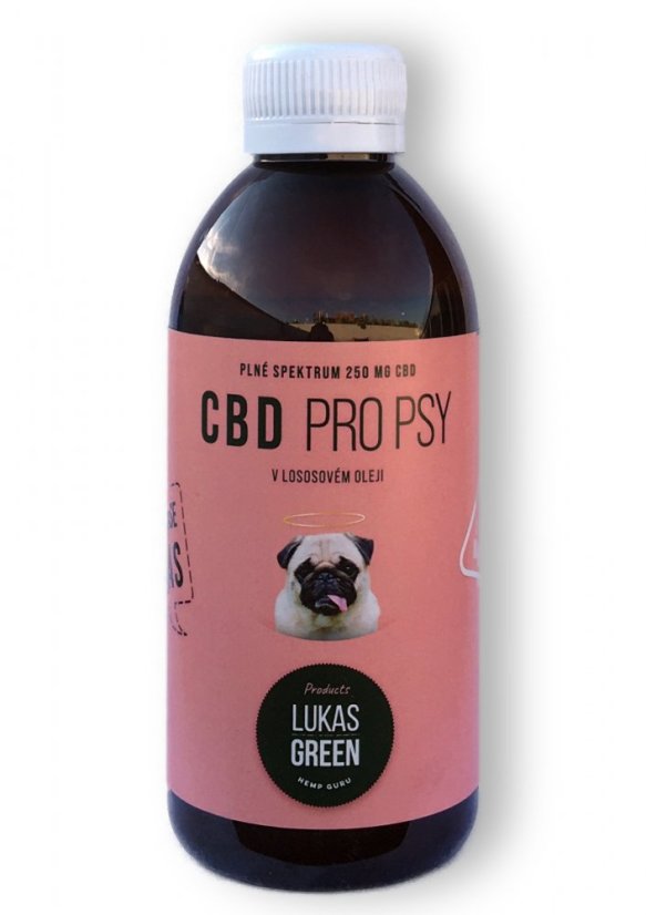Lukas Green CBD koirille sisään lohiöljyä 250 ml, 250 mg