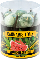 Cannabis Watermelon Kush Lollies – pudełko prezentowe (10 lizaków), 24 pudełka w kartonie, 4320 g
