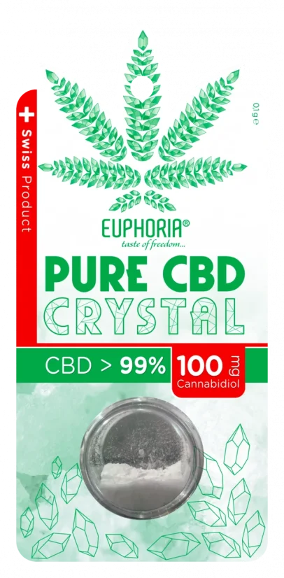 Euphoria Puhdas CBD Kristalli - 99 % (100mg), 0,1 g