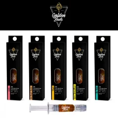 Golden Buds Concentrate cu terpene , Toate 5 în 1 Set, 3000mg, 60% CBD, 5pcs x 600mg