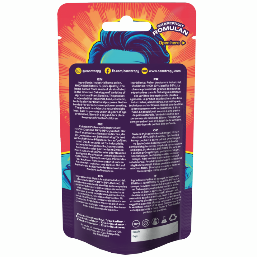 Canntropy HHCH Hash Greippi Romulan, HHCH 95 % laatu, 1 g - 5 g