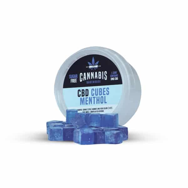 Cannabis Bakehouse CBD-kuutiokaramelli - mentoli, 22 kpl x 5 mg CBD, 30 g