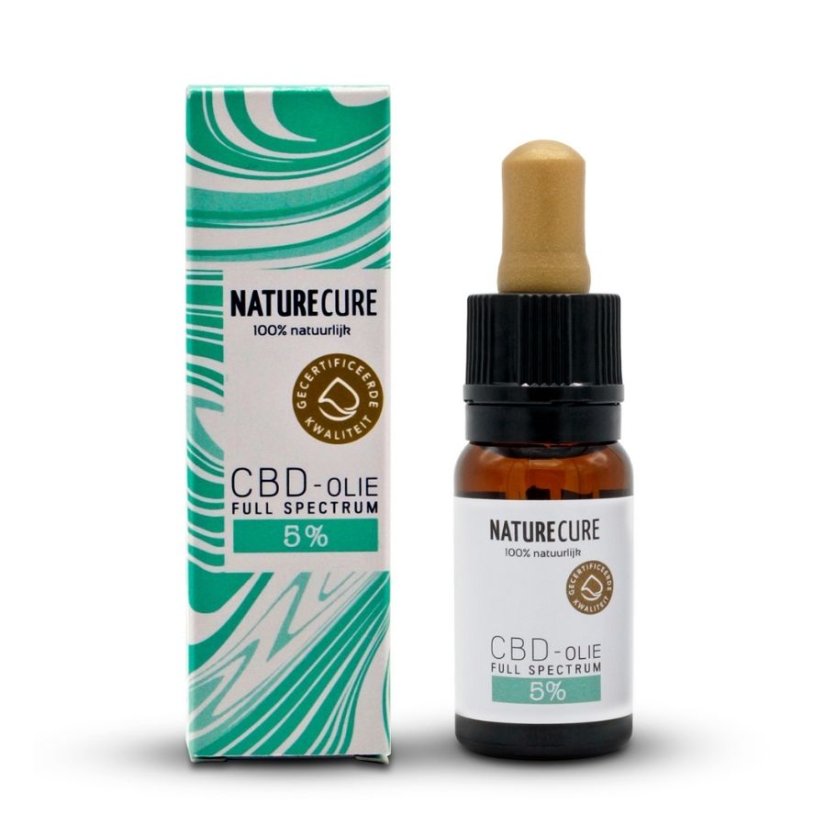 Nature Cure Täysspektri CBD-öljy, 5 %, 500 mg, 10 ml