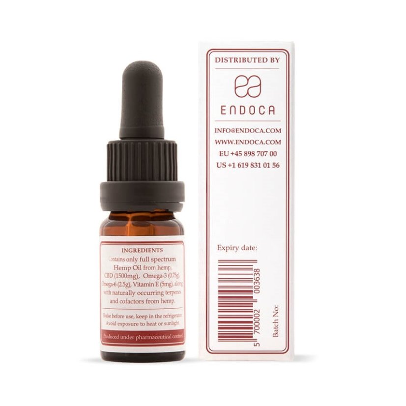 Endoca Hamppuöljy 4500 mg CBD (15%), 30 ml