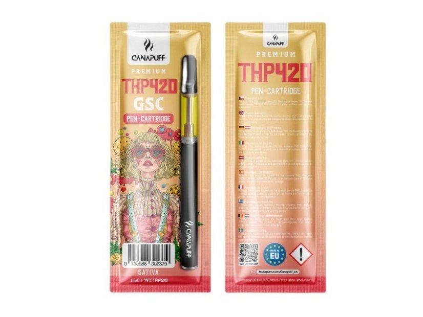 CanaPuff THP420 Pen + Cartridge GSC, THP420 79 %, 1 ml CanaPuff THP420 Pen + Cartridge GSC, THP420 79 %, 1 ml