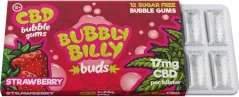Bubbly Billy Buds Kauwgom met aardbeismaak (17 mg CBD), 17 g