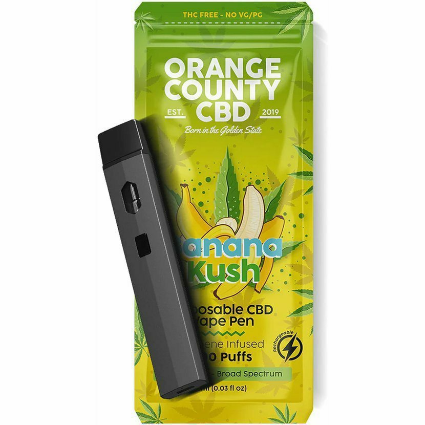 CRDP×DGNリキッド 1ml Banana Kush Orange County CBD Vape Pen Banana Kush, 600mg CBD, 1ml