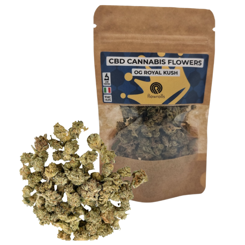 Flowrolls CBD Flower Og Royal Kush, 1g - 100g