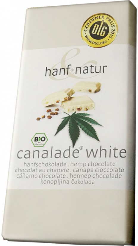 Canalade Bio Organic Hemp White Chocolate - Karton (10 batoników), 1000 g