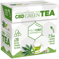 MediCBD Zelený čaj (krabička 20 pyramidových sáčků), 7,5 mg CBD, 30 g