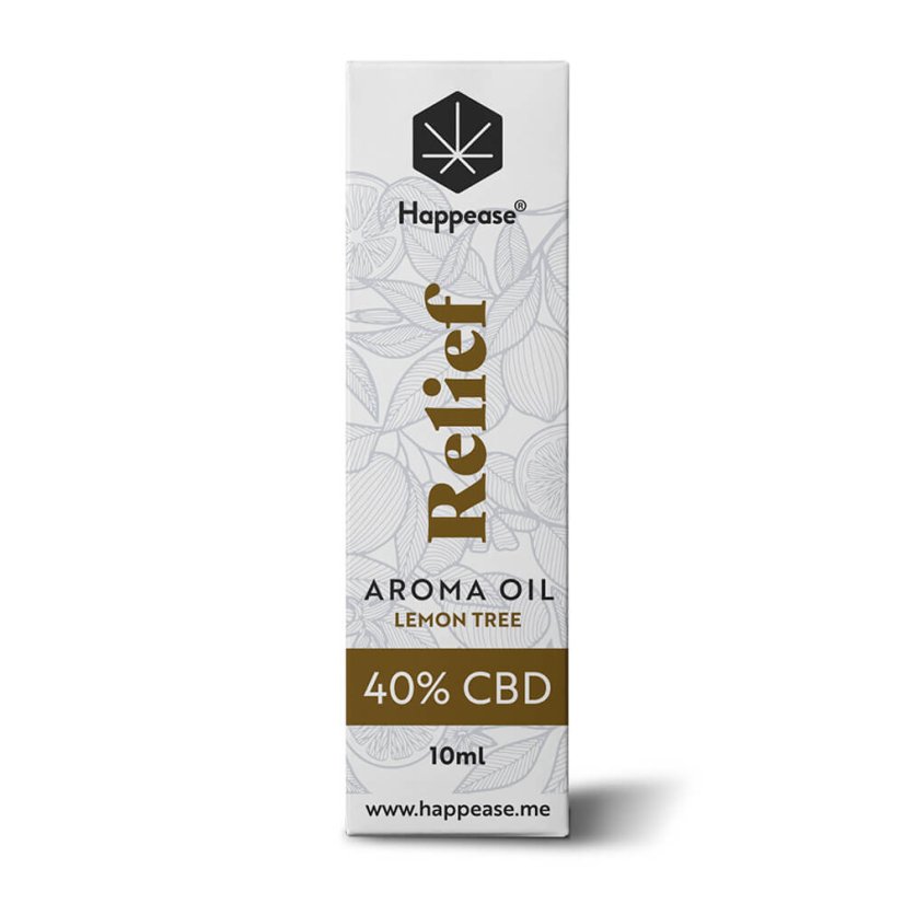 Happease Helpottava CBD-öljy Sitruunapuu, 40% CBD, 4000mg, 10ml