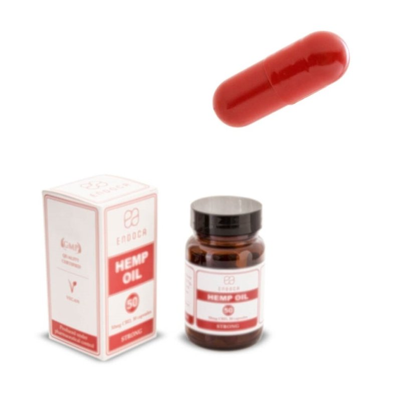 Endoca Kanapių aliejaus kapsulės 1500 mg CBD, 30 vnt.
