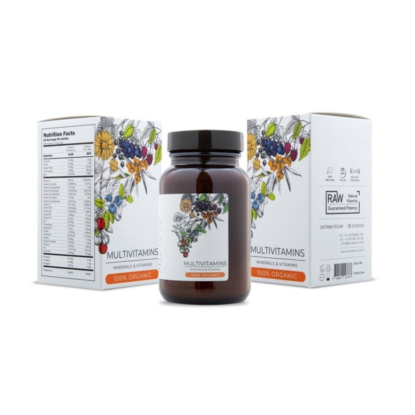 Endoca Luomumonivitamiinit, 90 g