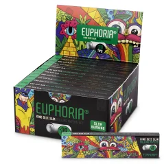 Euphoria Hârtii de rulat Kingsize Slim Vibrant + Filtre, 32 hârtii de rulat + 32 vârfuri cu filtru
