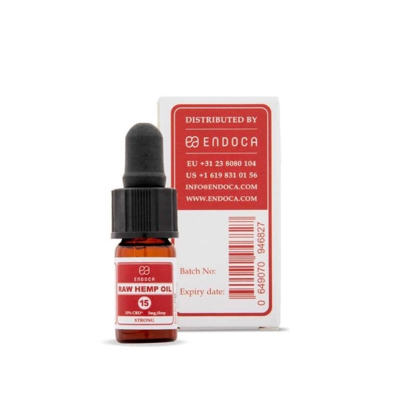 Endoca RAW Hamppuöljy 300 mg CBD + CBDa (15%), 2 ml