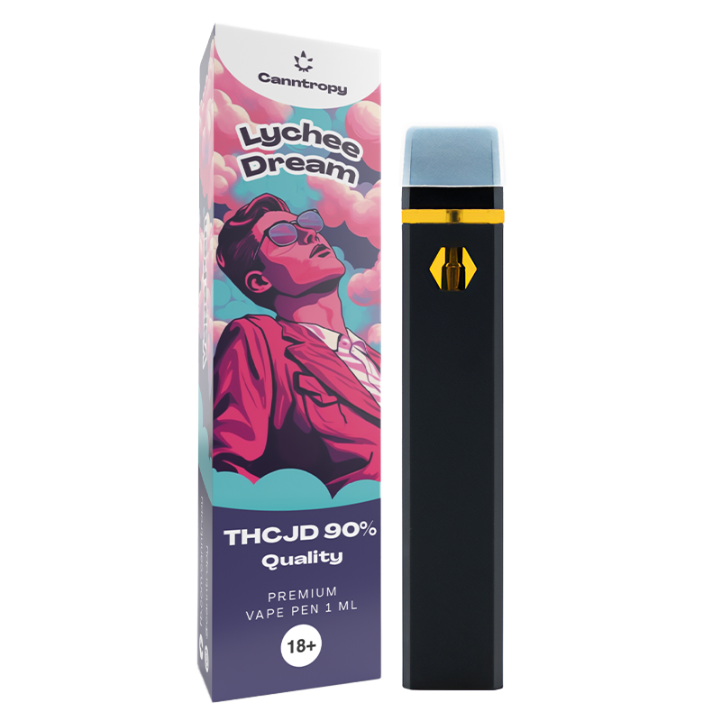 Canntropy THCJD Vape Pen Lychee Dream, THCJD 90 % laatu, 1 ml