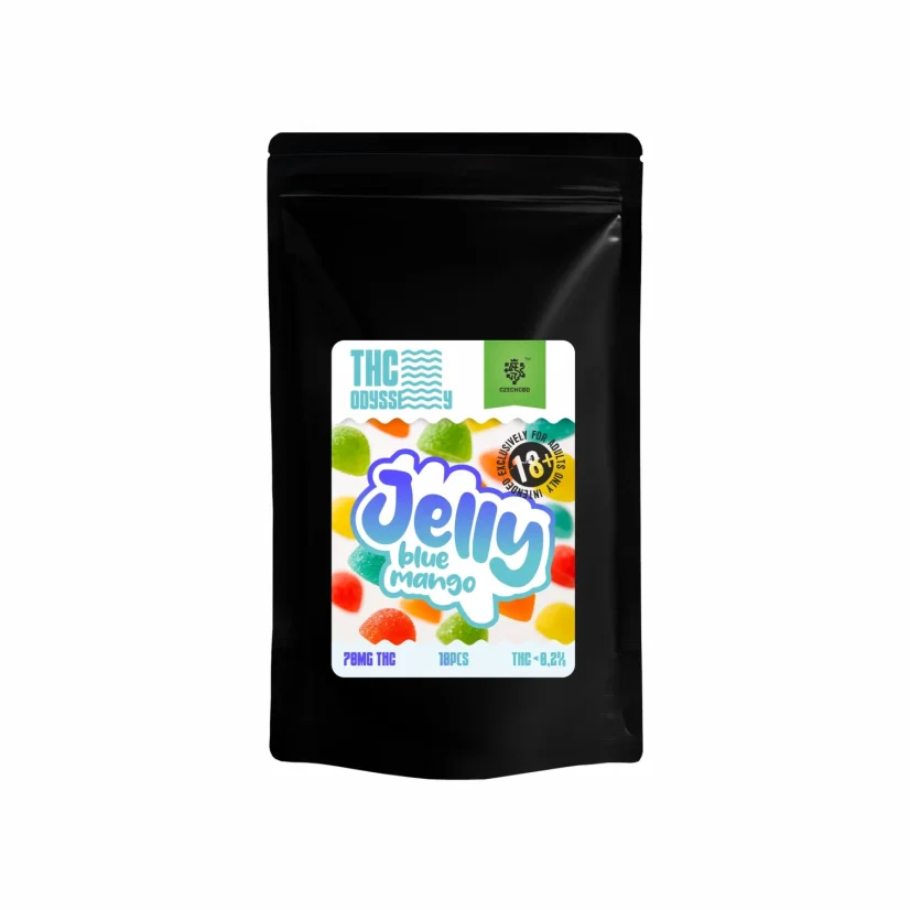 Czech CBD THC Odyssey Jelly Blue Mango, 70 mg THC, 10 pcs