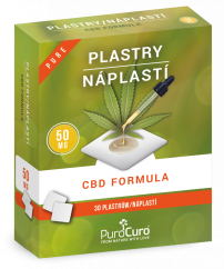 PuroCuro Konopné CBD náplasti, 1500 mg, 30ks x 50 mg