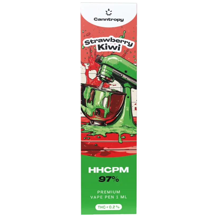 Canntropy HHCPM Vape Pen Strawberry Kiwi, HHCPM 97% calitate, 1 ml