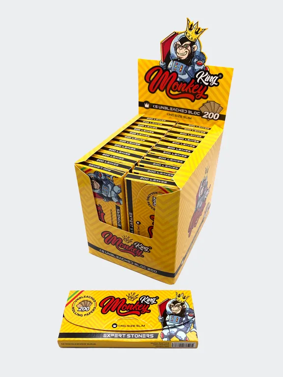 Monkey King Wood King Size Slim, blok 200, 1 knjižica