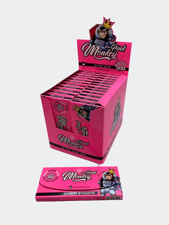 Monkey King Pink King Size Slim, blok 200, 1 knjižica