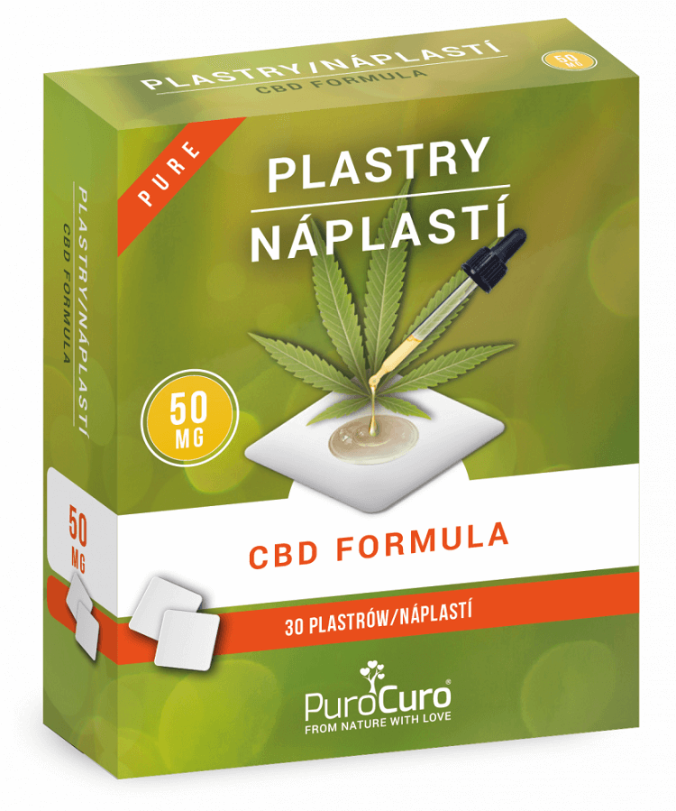 PuroCuro Konopné CBD náplasti, 1500 mg