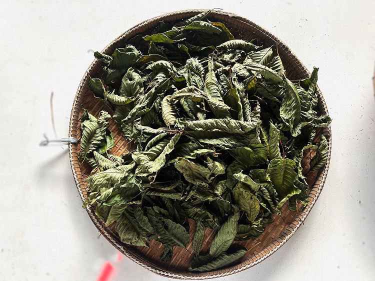 A full bowl of dried kratom leaves, with a larger dose of 10-25 g of dried leaves can have a sedative effect with feelings of calm and euphoria