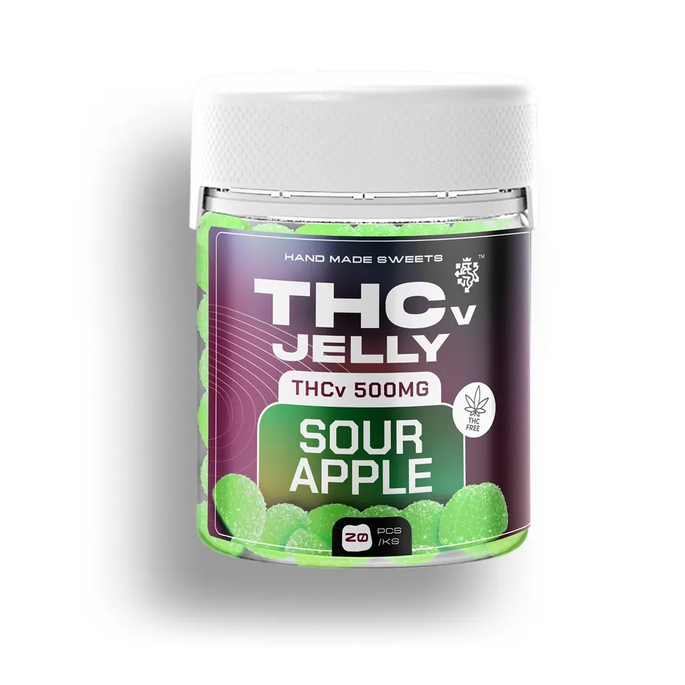 Czech CBD THCV Žele Bomboni Kisela Jabuka, 25 mg THCV, 20 kom
