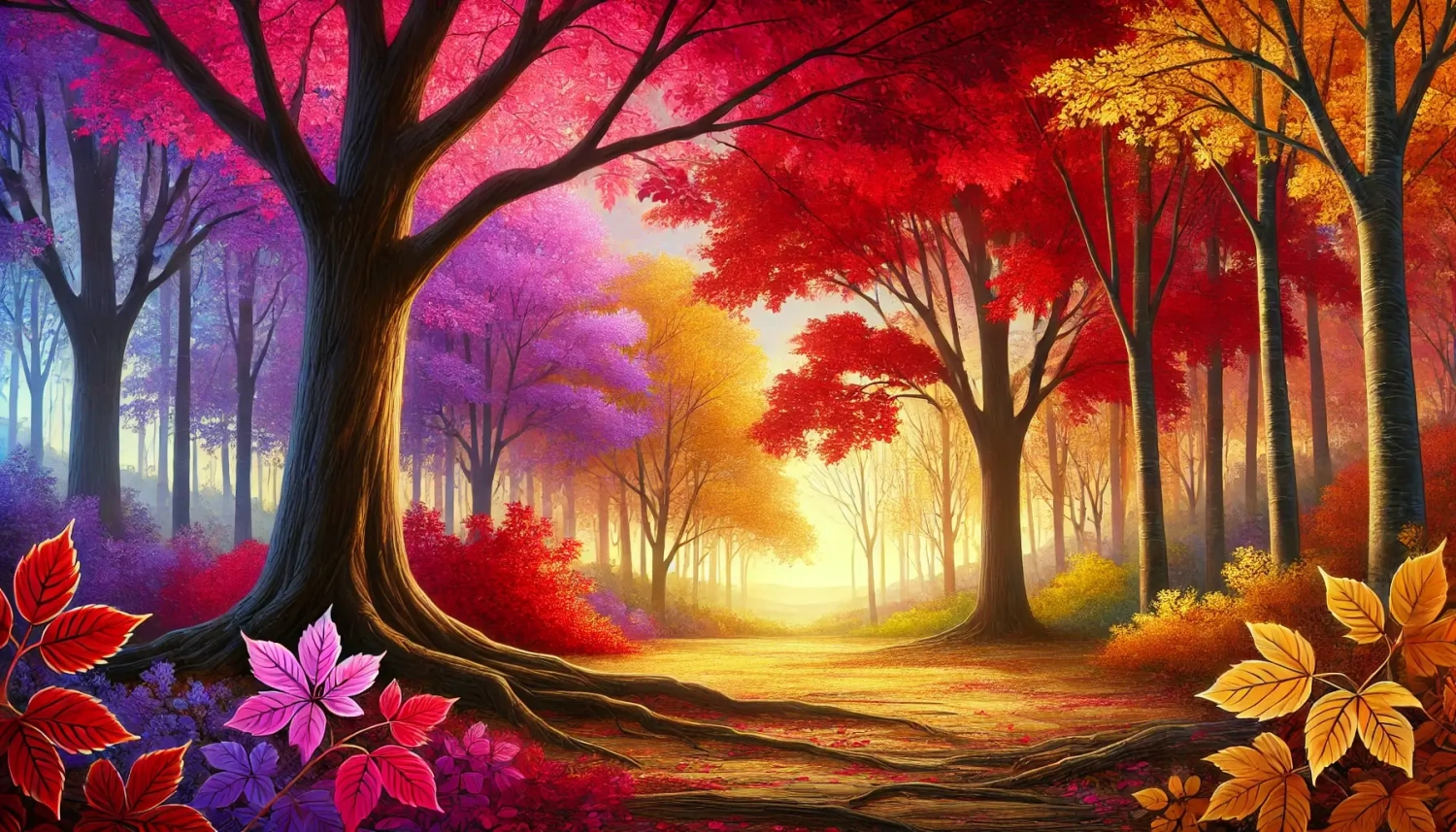 Late, which is characterised by a change in leaf colour due to anthocyanins.